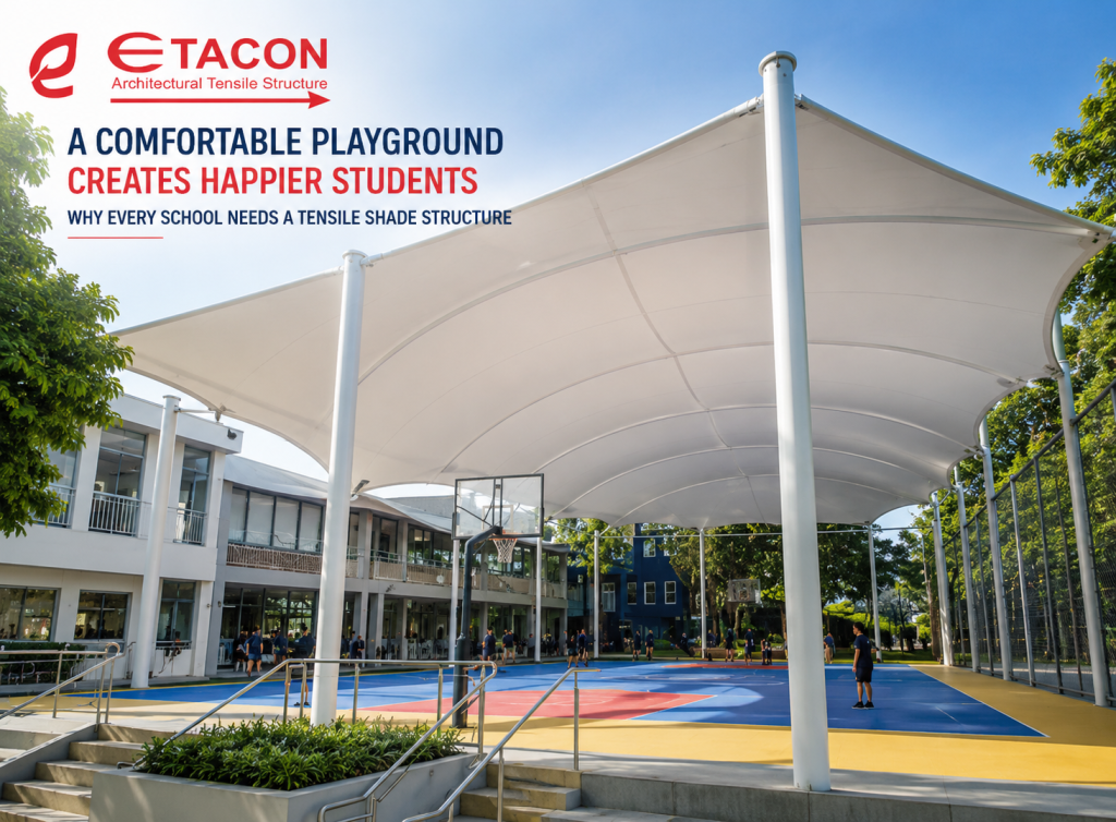 A Comfortable Playground Creates Happier Students Why Every School Needs a Tensile Shade Structure
