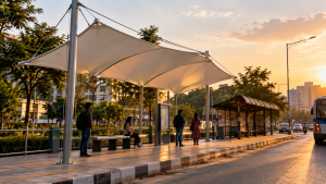 Why Tensile Structures Beat Traditional Sheds for Bus Shelters